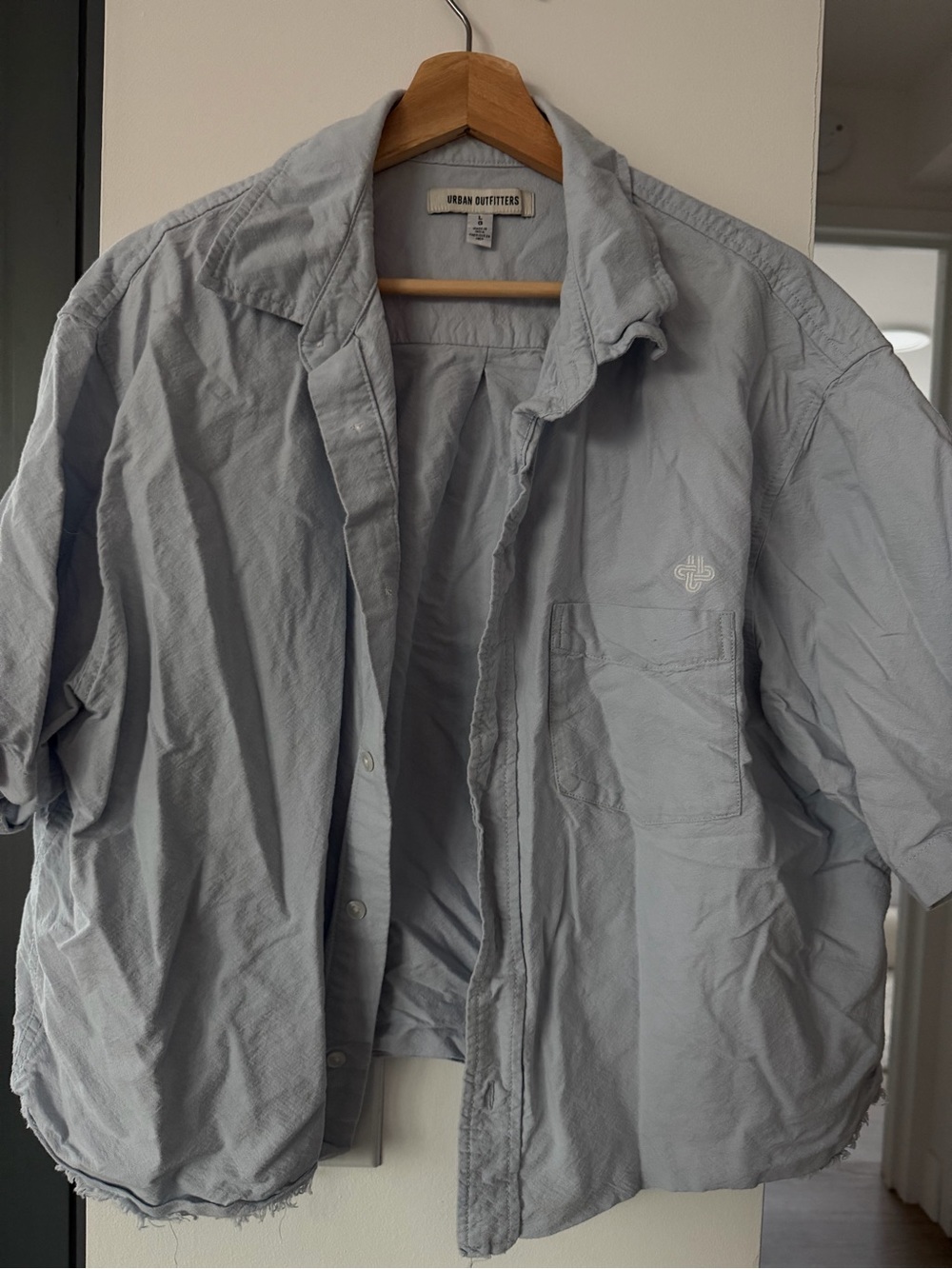 Urban Outfitters Pale Blue Lightweight Shirt Jacket